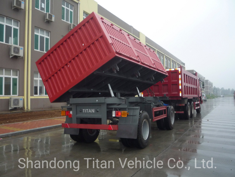 3 Axle 12 Wheel Heavy Duty Side Tipping Trailer/Dump Trailer/Tipper Trailer/Cargo Dump Trailer for Sale