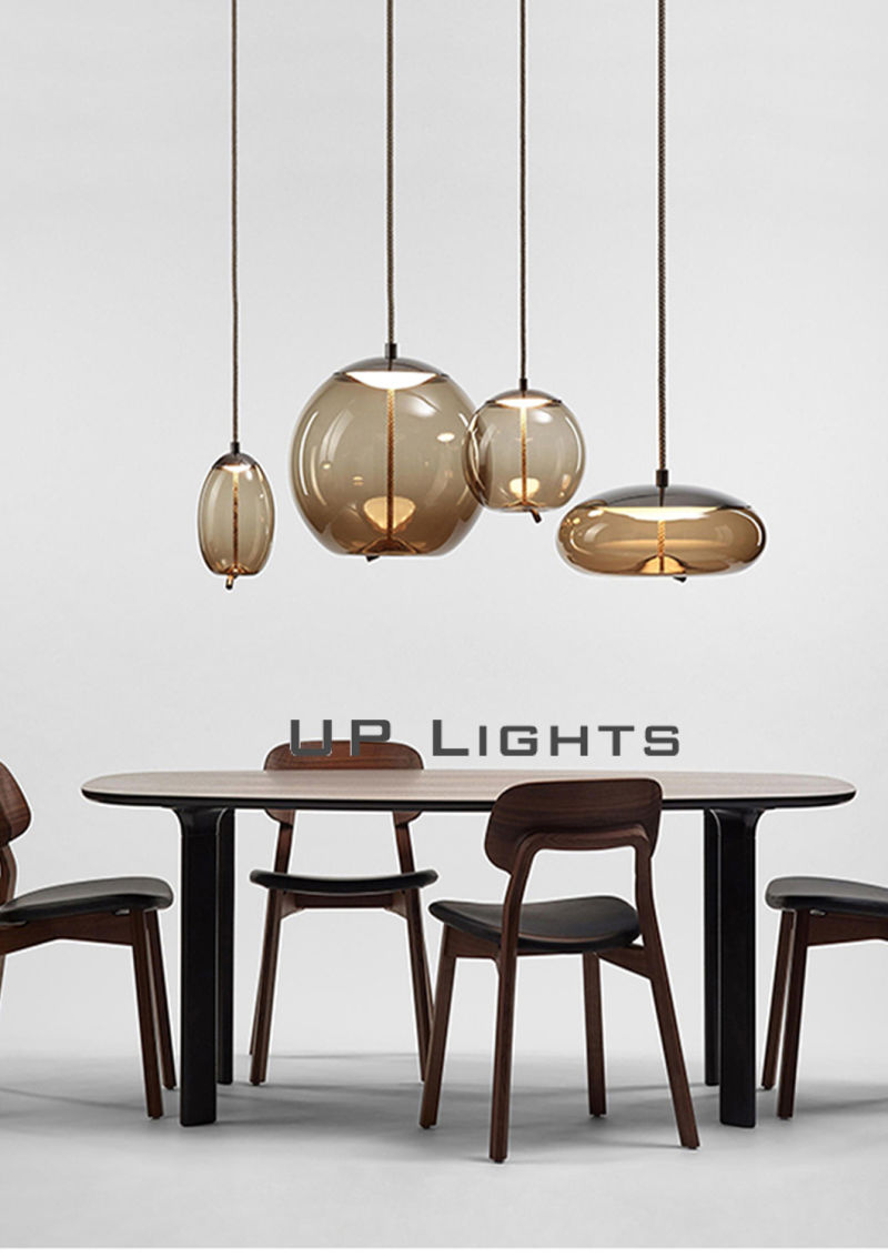 Scandinavian Post Modern Bedside Nordic Design Decoration Glass Kitchen LED Pendant Lights