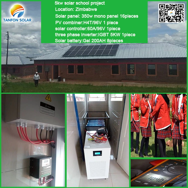 Complete off Grid Solar PV System 5kw 5000W Triple Phase Solar Inverter Panel System 3 Phase