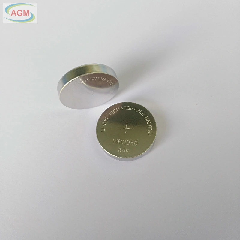 Button Battery 3.6V 80mAh Lir2050 Lipo Battery Lithium-Ion Battery Coin Battery