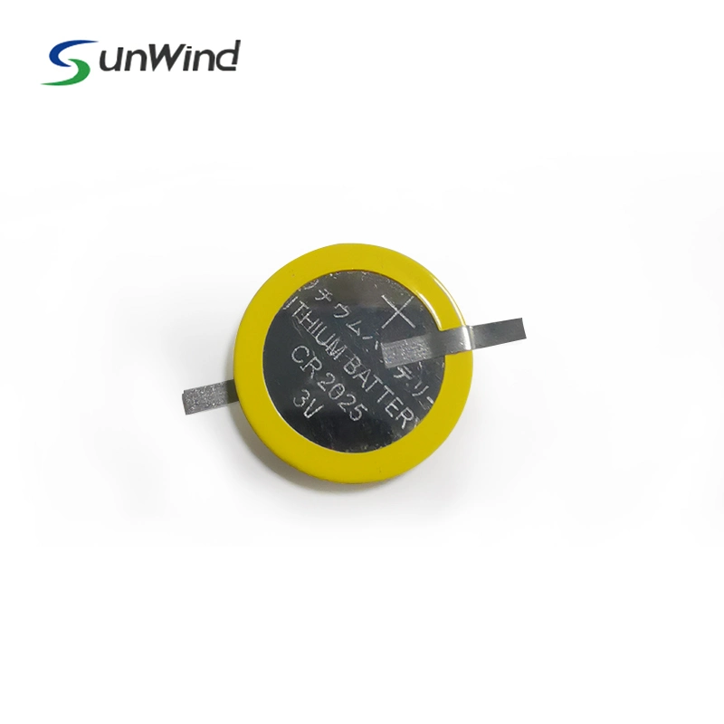 Cr2025 3V Lithium-Ion Button Coin Cell Batteries with Plate