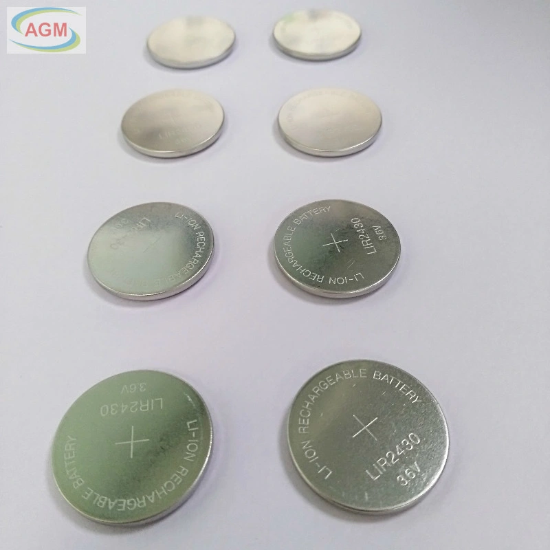 3.7V Rechargeable Li-ion Lir2430 Coin Cell Button Batteries