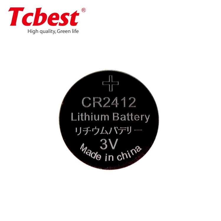 Factory Price Cr2412 3V 210mAh Button Cell Batteries Ultra-Thin Lithium Batteries 3V Coin Lithium Button Cell Lithium Battery Cr2412 for Car Key