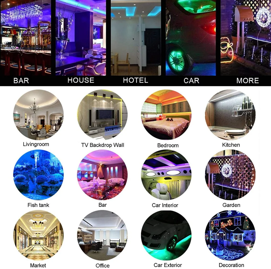LED Work Light LED Strip Lights 50 FT LED Rope Lights for Bedroom Omeril Guirlande Lumineuse