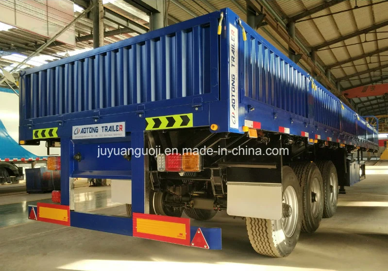 3 Axles Utility Cargo Truck Trailer Bulk Cargo Transport Sidewall Semi Trailer