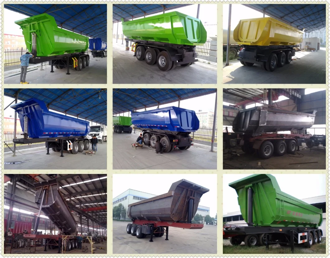 3 Axle 40tons Rear Self Dumping Dump Semi Trailer Tipper Trailer