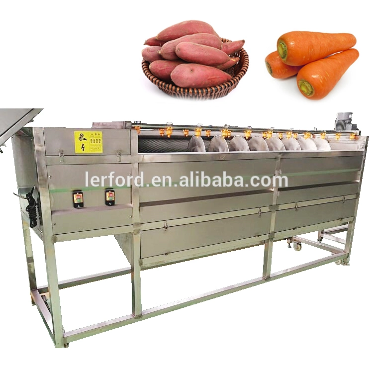 Brush Roller Roots Vegetable Washer Turnip Ginger Potato Cassava Radish Peeling and Washing Machine