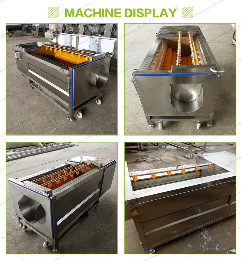 High Yield Carrot Kiwi Yam Cassava Brush Roller Washing Machine