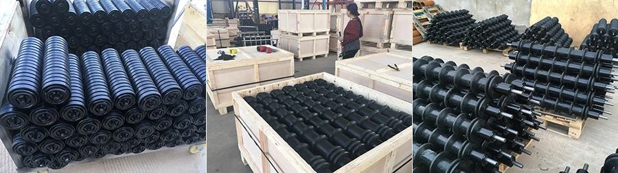 Self-Cleaning Roller Rubber Disc Conveyor Roller Return Roller Idler Roller with Rubber Rings