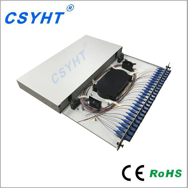 1ru 2ru Drawer Type 19 Inch Fiber Splicing Patch Panel with 12c to 144c