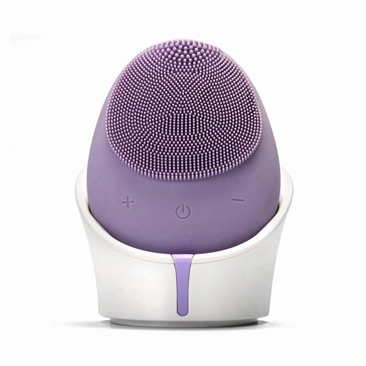 Portable Electric Cleanser Rechargeable Sonic Silicone Face Scrub Device Facial Cleansing Brush