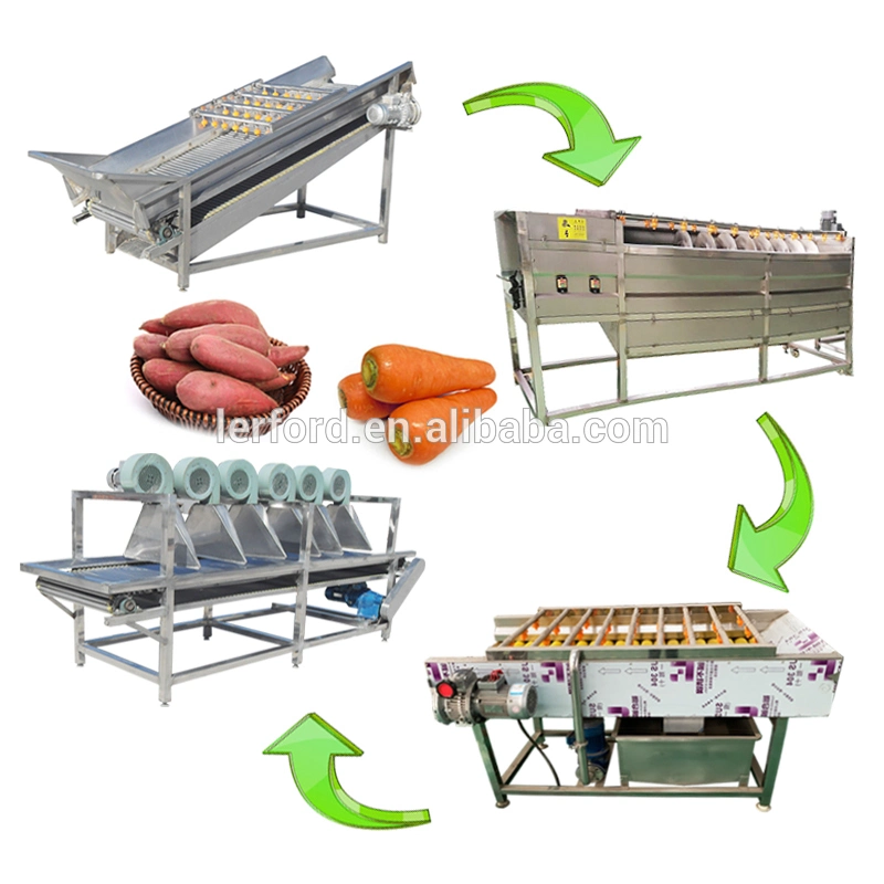 Brush Roller Roots Vegetable Washer Turnip Ginger Potato Cassava Radish Peeling and Washing Machine