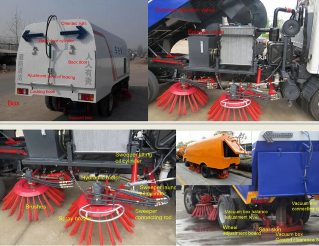 Dongfeng DFAC Sweeper Trucks, Street Sweeping Trucks, 4X2 Street Cleaner Trucks Road Cleaning Truck