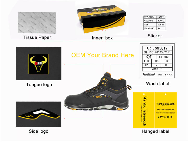 Kpu Sport Light EVA/Rubber Cement Safety Shoes/Safety Footwear/Work Shoes Sn5751
