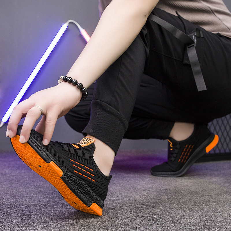 New Styles Wholesale Sports Sneakers Lace-up Fashion Black Casual Shoes