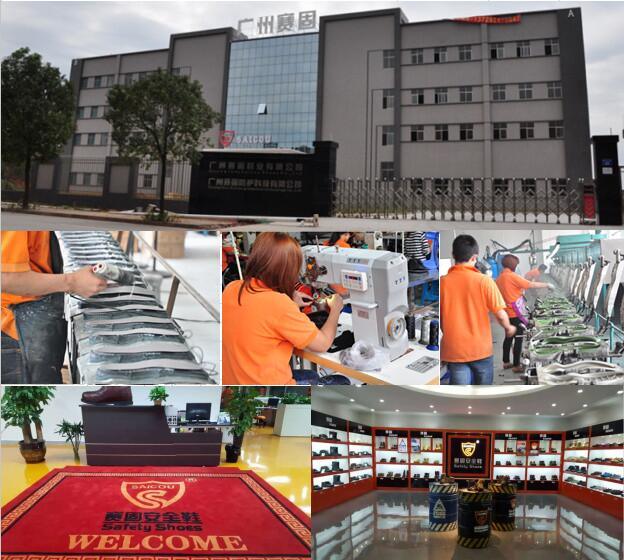 Saicou Safety Shoes Manufacturer Guangzhou EVA+Rubber Sole and Hard Work Safety Shoes Sc-2327