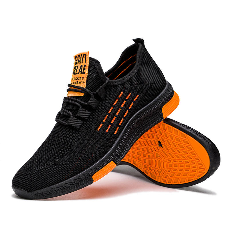 New Styles Wholesale Sports Sneakers Lace-up Fashion Black Casual Shoes