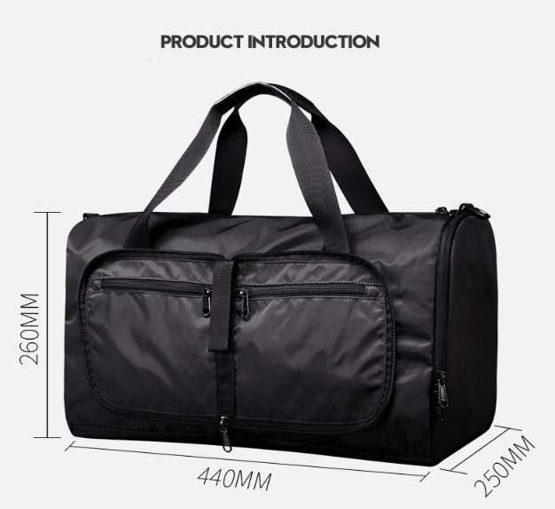 Promotion Custom Carry on Waterproof Sport Travel Gym Bag with Shoe Compartment