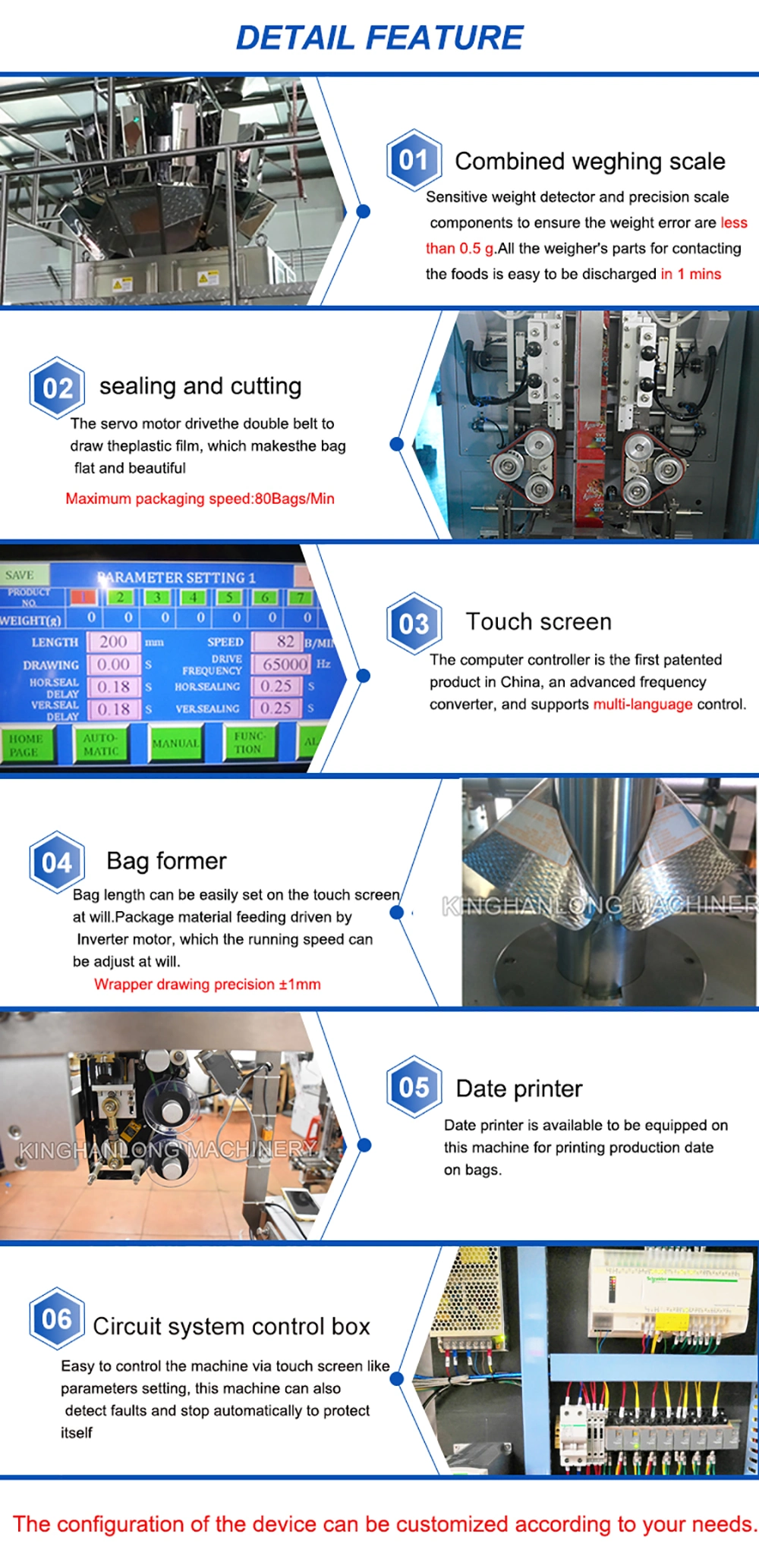 Gummy Bear Candy Bag Packing Machine, Automatic Accurate Weighing Candy Pouch Packaging Machine