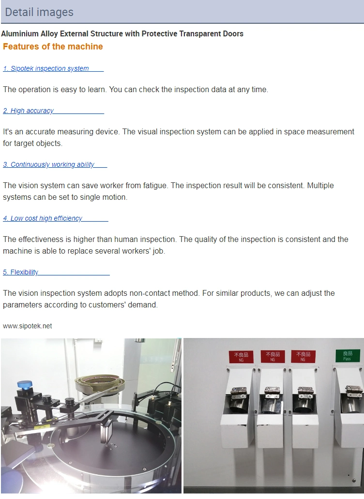 Fastener Sorting Machine for Scratch or Crack Defects