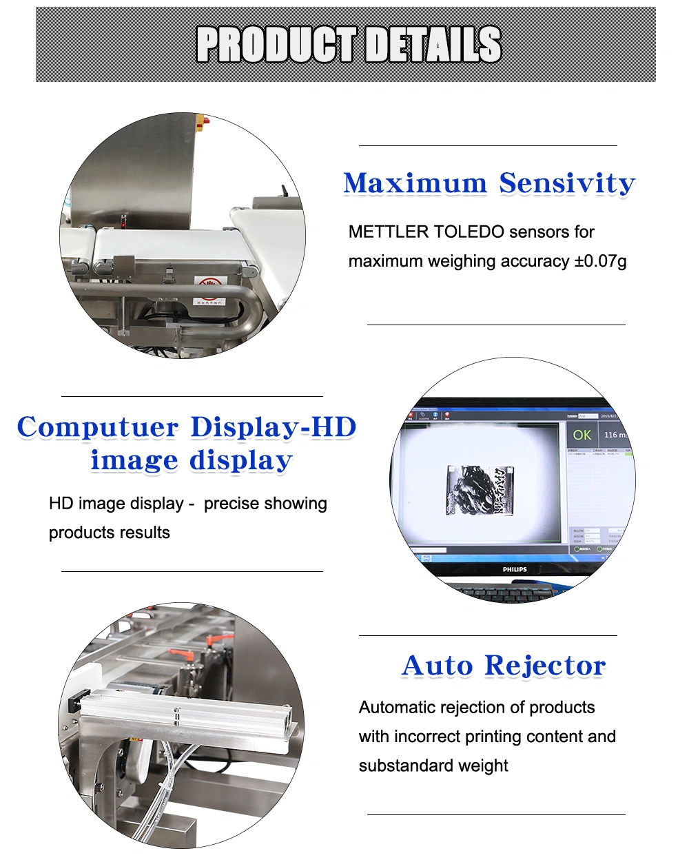 Packaging Printing Box Book Weight Sorting Machine with Visual Recognition Inspection