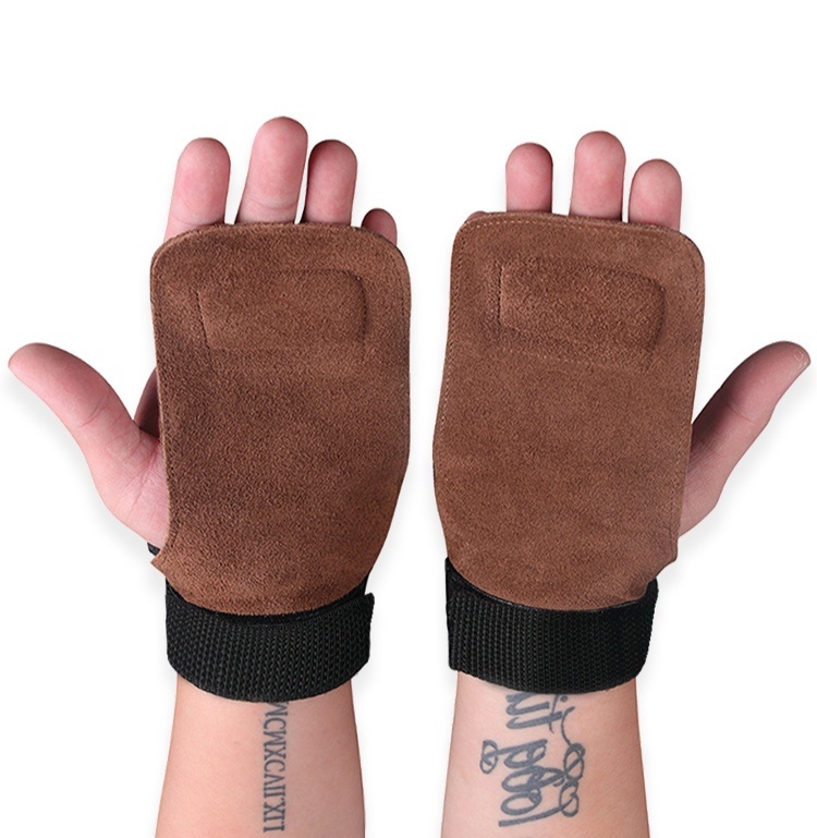 Cowhide Leather Affixed with Cheap Palm Work Gloves