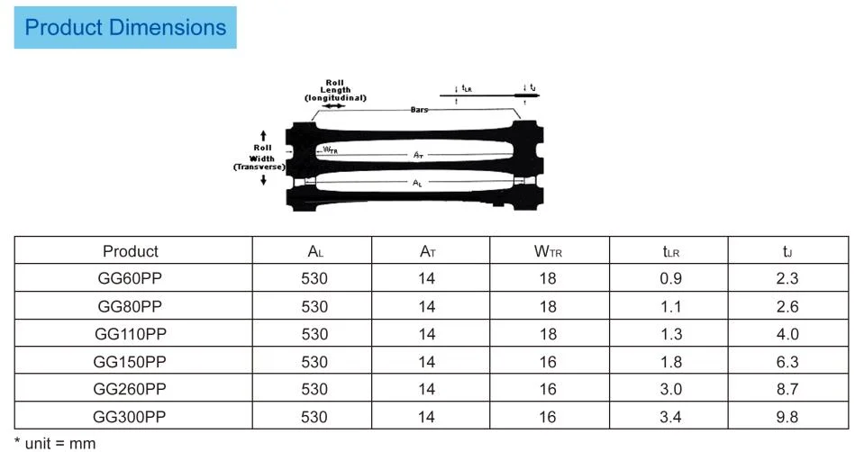 HDPE Uniaxial Plastic Geogrid/ PP Biaxial Geogrid/Two-Way Plastic Geogrid for Earthwork Construction