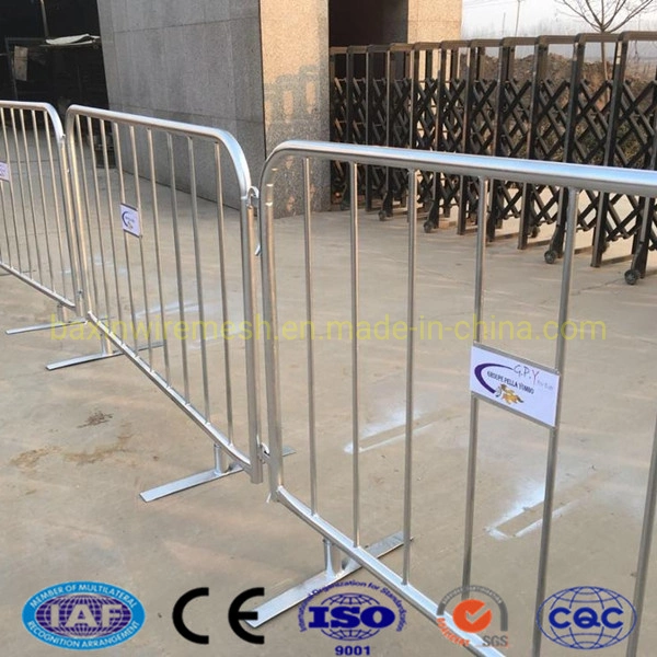 China Factory Galvanized Temporary Interlocking Pedestrian Rod Fence Barrier