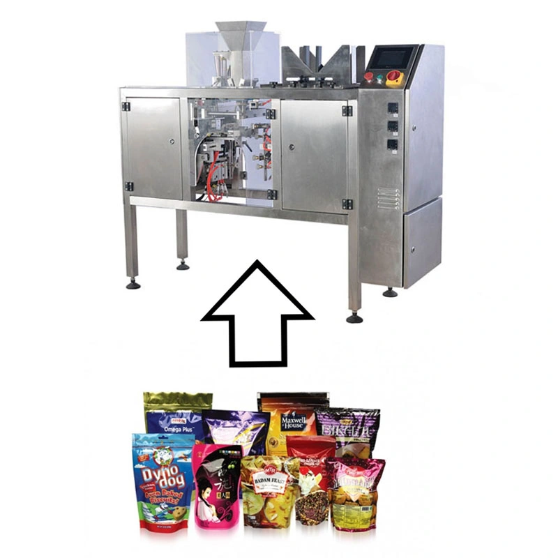 High Quality Automatic Mini Doypack Machine Stand up Pouch Zipper Bag Packing Machine for Nuts Beans