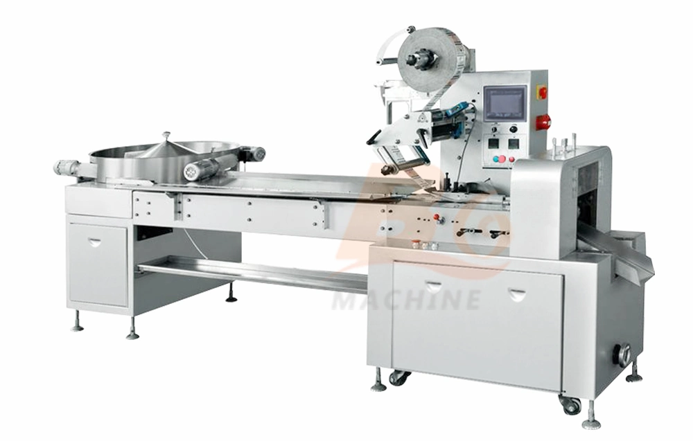 Automatic High Speed Disc Feeding Candy/Sugar/Chocolate/Bar/Food Pillow Bag Flow Packing Machine