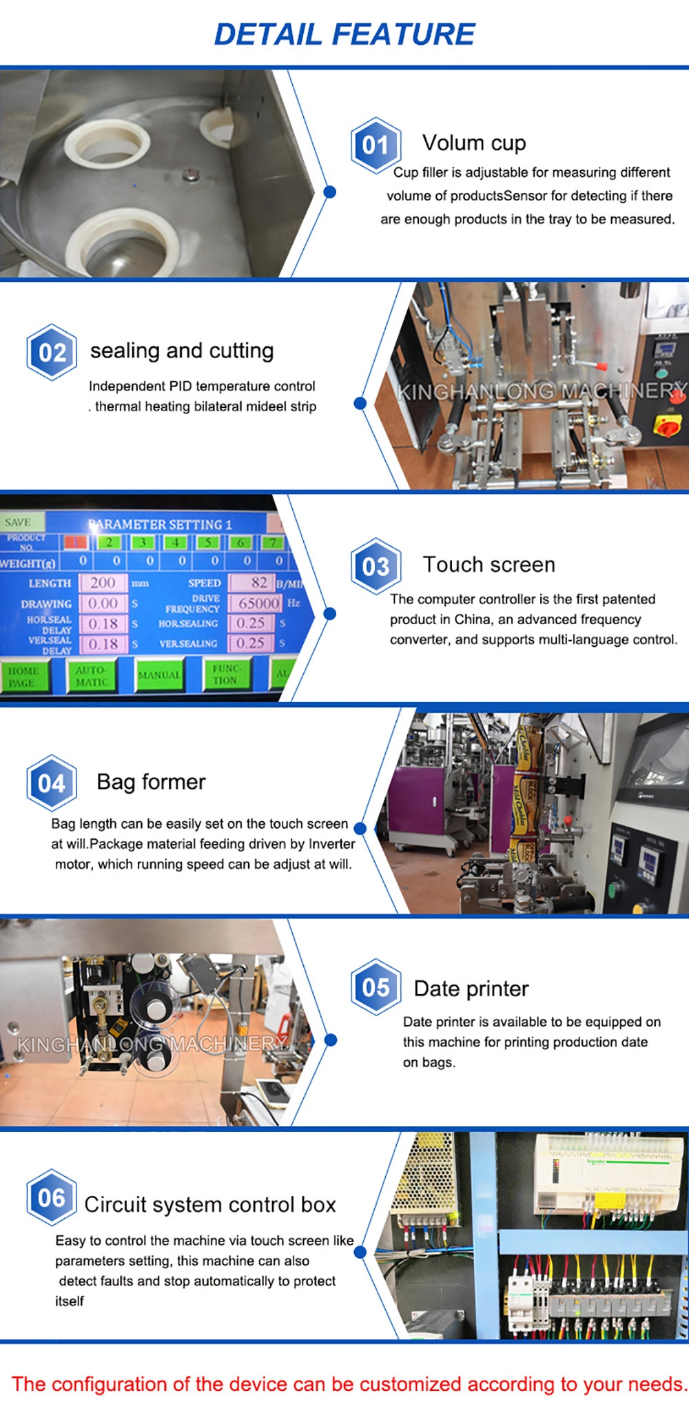 Automatic Weighing Nitrogen Rice/Sugar/Grain/Peanut Pouch Packing and Filling Machine Price