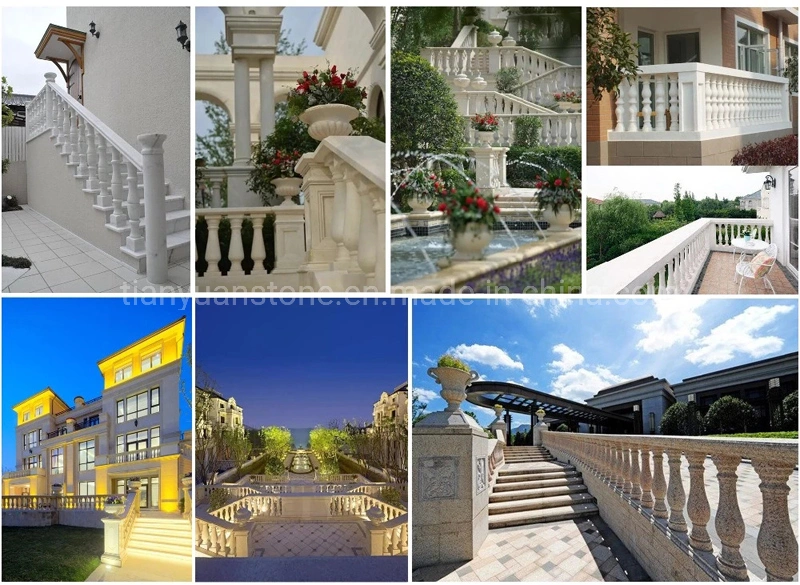 Chinese Natural Stone Granite Baluster and Rail for Stairs/Staircase/Porch/Entrance/Balcony/Patio