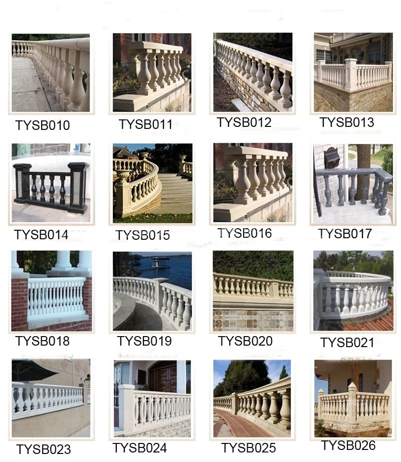 Chinese Natural Stone Granite Baluster and Rail for Stairs/Staircase/Porch/Entrance/Balcony/Patio