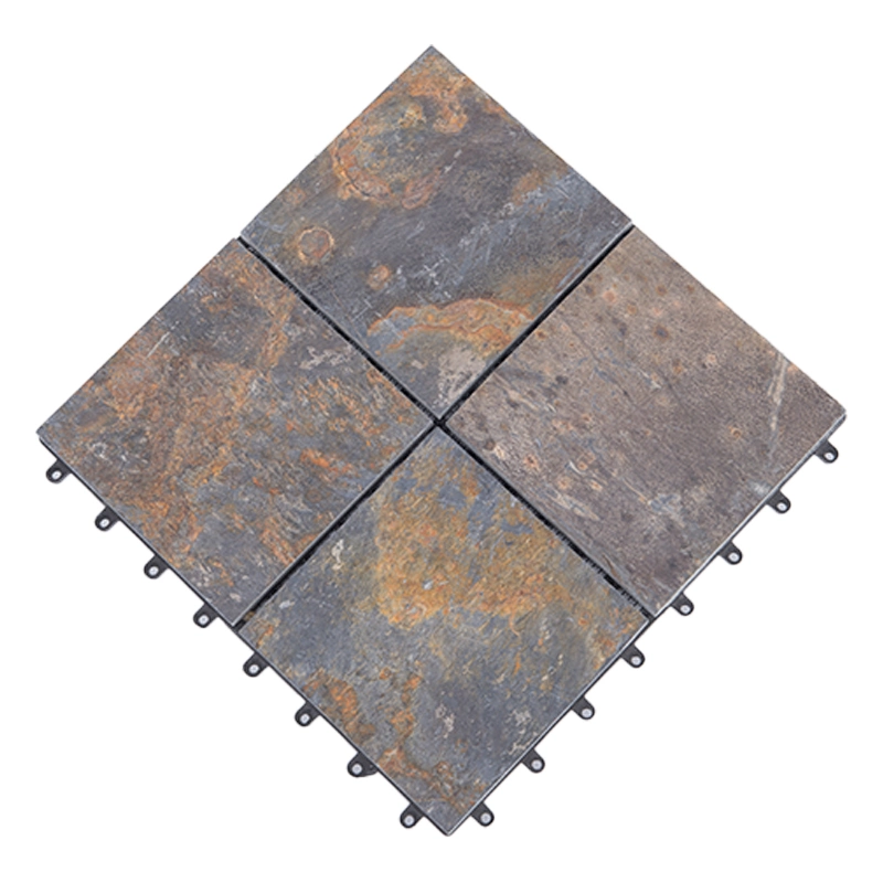 Barefoot Friendly Natural Look Stone Deck Tiles Stone Interlock Tiles Stone Click Tiles