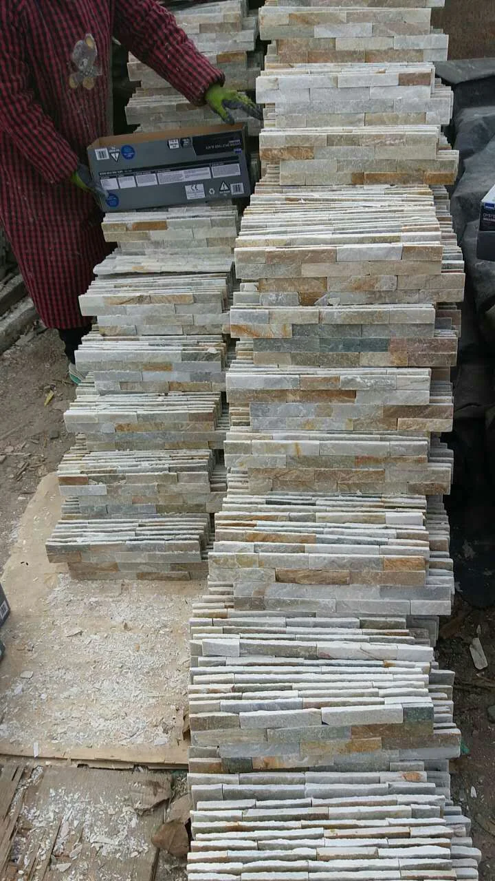 Natural White/Black/Yellow/Rusty Ledge Stone Slate Culture Stone for Villa Outdoor Wall Decoration