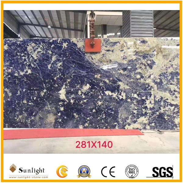 Hot Sale Luxury Stone Bolivia Blue Slabs, Wall Bookmatch Slabs, Sodalite Blue Granite