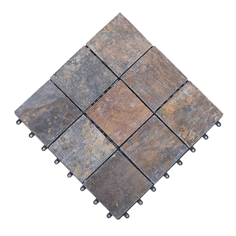 Barefoot Friendly Natural Look Stone Deck Tiles Stone Interlock Tiles Stone Click Tiles