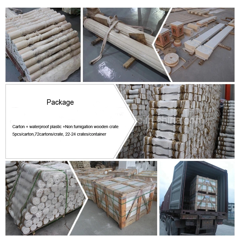 Chinese Natural Stone Granite Baluster and Rail for Stairs/Staircase/Porch/Entrance/Balcony/Patio