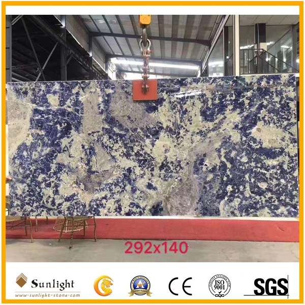 Hot Sale Luxury Stone Bolivia Blue Slabs, Wall Bookmatch Slabs, Sodalite Blue Granite