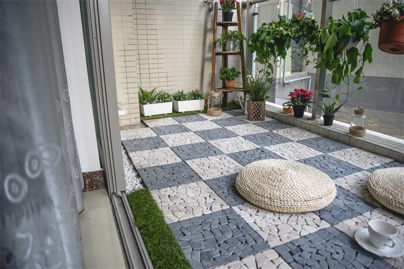 Barefoot Friendly Natural Look Stone Deck Tiles Stone Interlock Tiles Stone Click Tiles