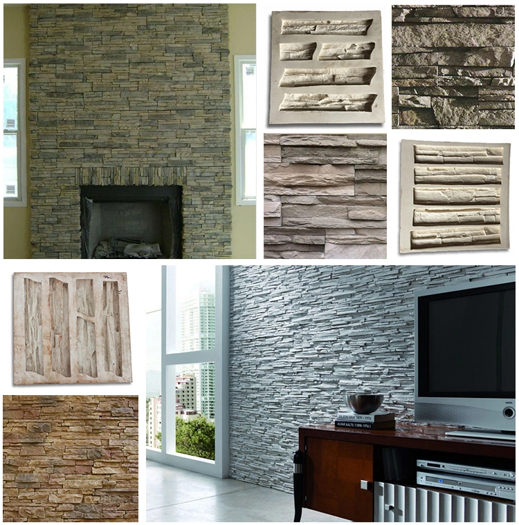 Corner Ledgestone Wall Cement Tiles Silicone Stone Mould Concrete Culture Veener Stone Mold