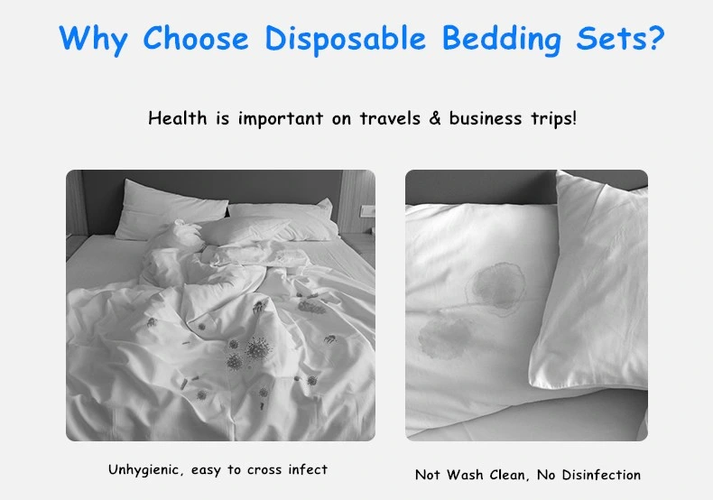 Wholesale Customized Travel Package Hotel Hospital Disposable Bedding Sets