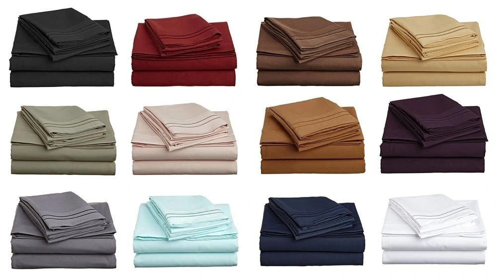 1800 Thread Count Wholesale Microfiber Bed Sheet Sets Fitted Bed Sheets