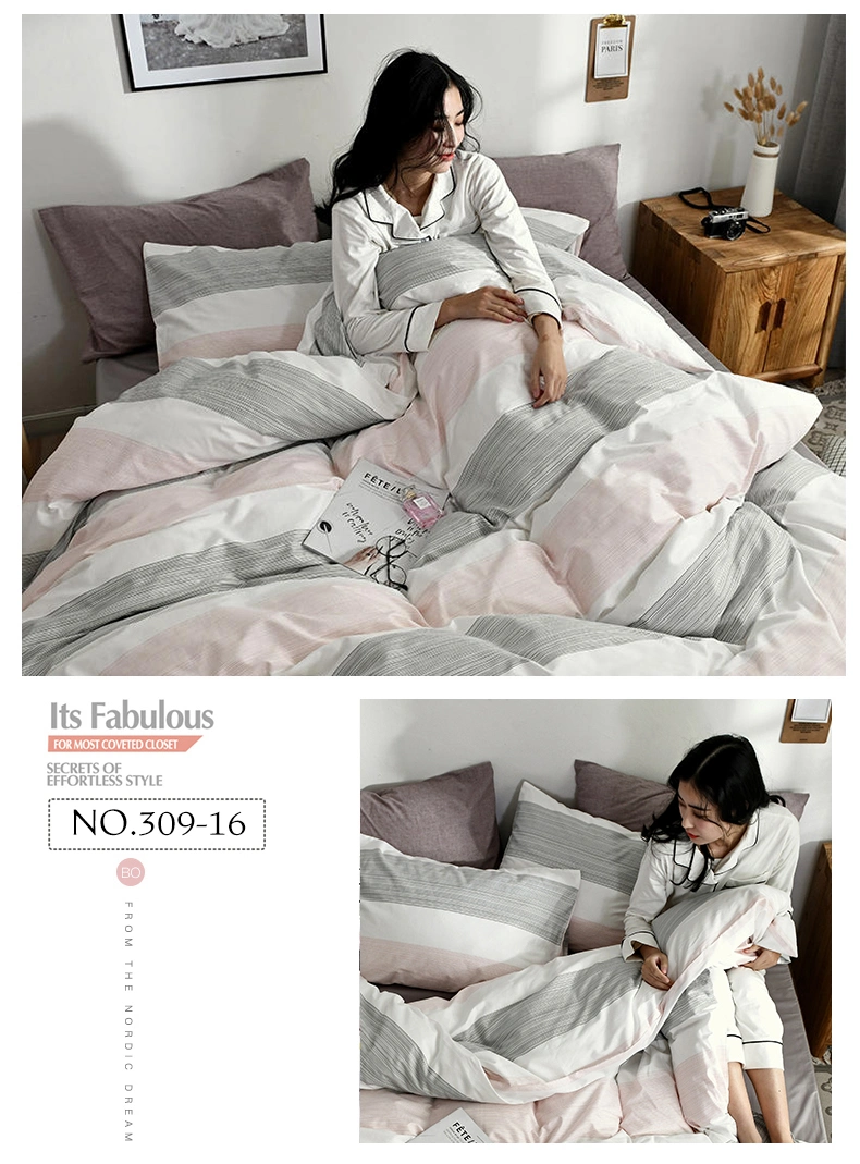 China Wholesale Home Bedding Set Bed Linen Modern Design 100% Cotton Cotton Bed Sheet Sets