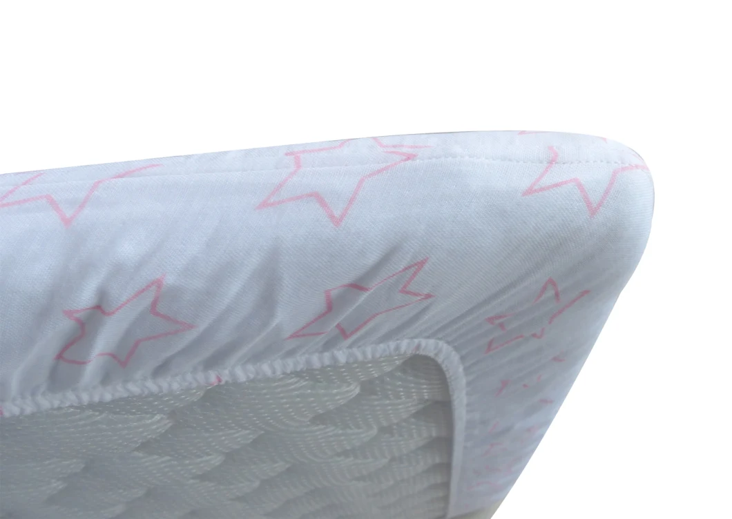 Stars Printed Waterproof 100% Cotton Muslin Baby Fitted Crib Sheet