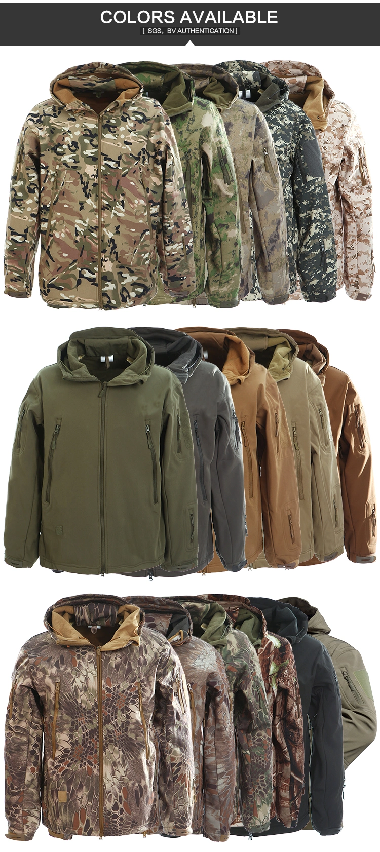 Military Jacket Men of Outdoor Jacket and Winter Jacket for Men