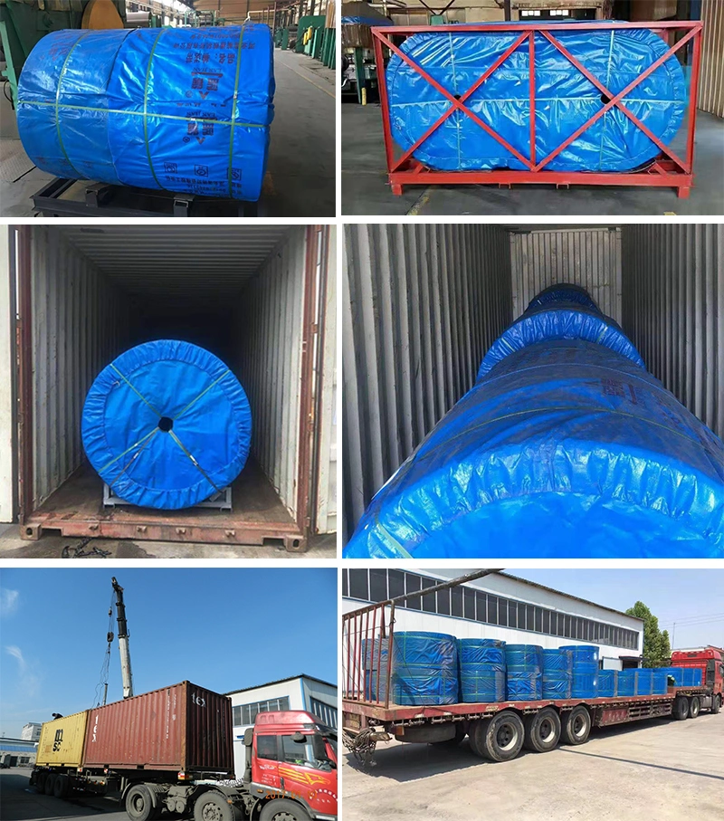 Ep200 / 1000 * 7 (6 + 3) Polyester Rubber Conveyor Belt
