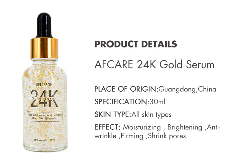 24K Gold Serum Luxury Serum Moisturizing Firming Anti Aging 24K Gold Skin Care Face Serum