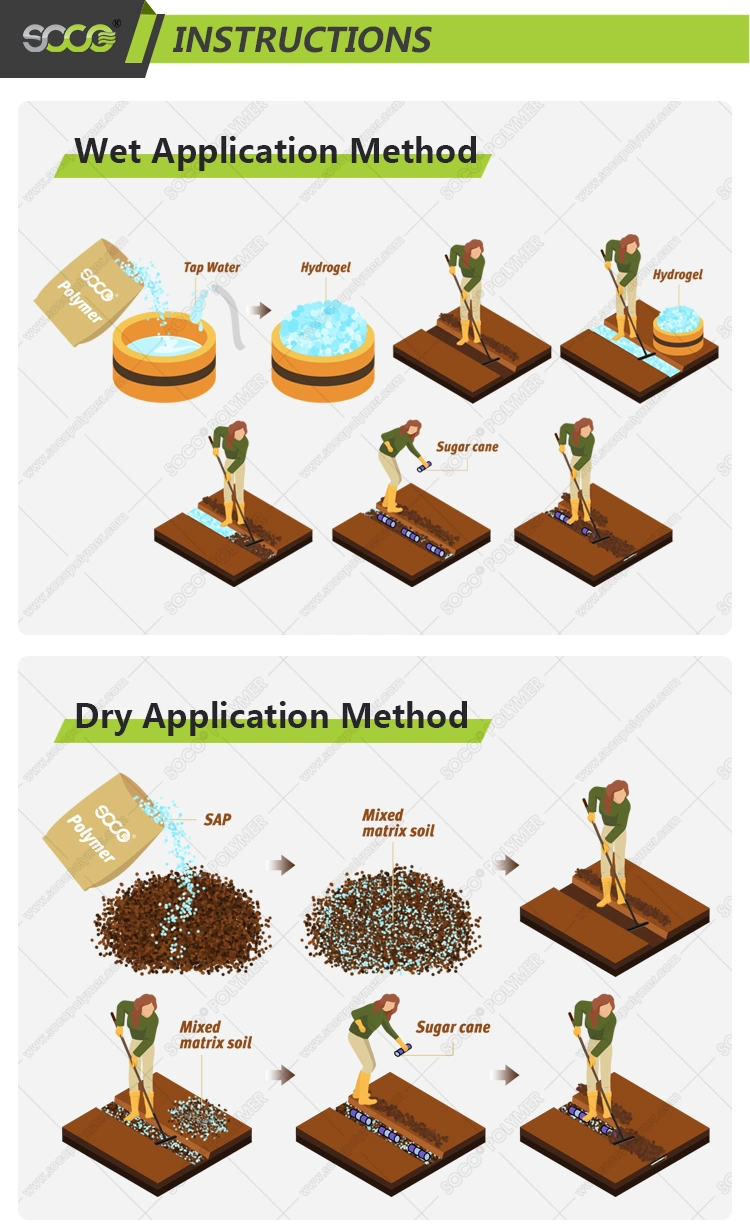 High Quality Absorbent Polymer Agricultural Hydrogel Powder Water Gel Crystal Soil for Plant Wholesale