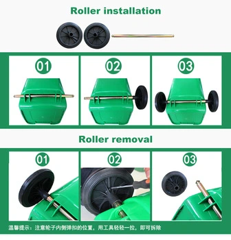 Outdoor Garbage Dust Bin Plastic Trash Can Garbage Trash Street Waste Bin with Lid